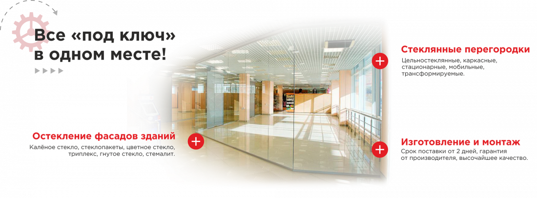 Перегородки из стекла на заказ